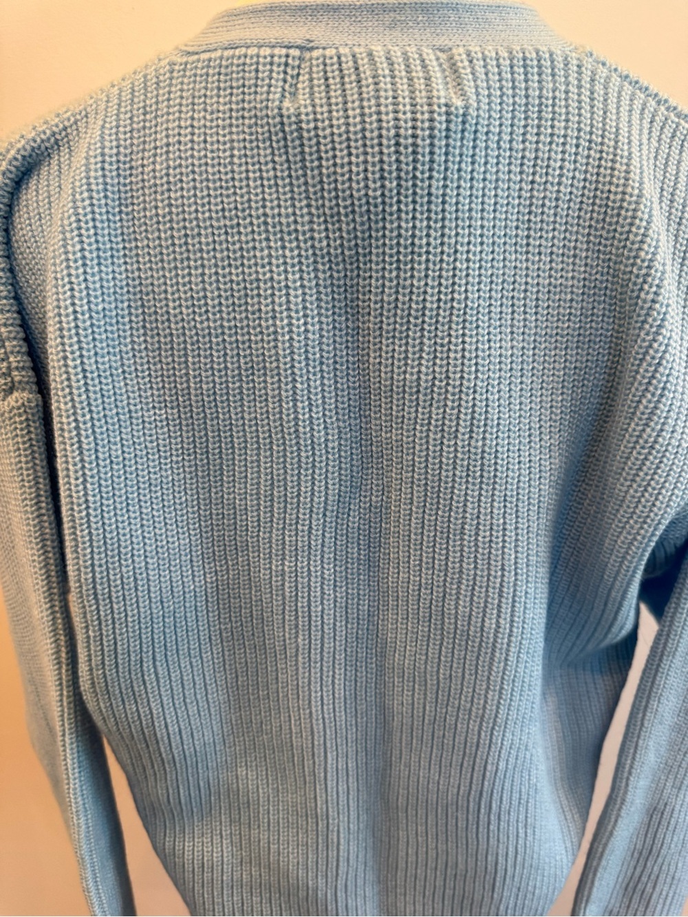 e.v. ltd. Vintage 70-80s Deadstock Baby Blue Cardigan Sweater Coquette Pastel - Picture 4 of 9